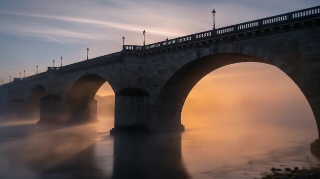 Misty Sunrise at Maidenhead Bridge: River Thames Reflections and Golden Light
