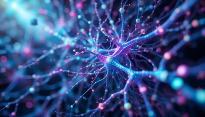 Detailed Representation of Neural Connections with Glowing Synapses and Networks