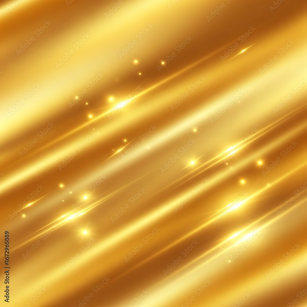Poster abstract golden texture with diagonal lines and sparkling light effects