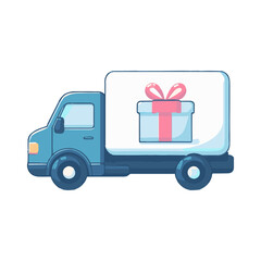 delivery gift illustration design