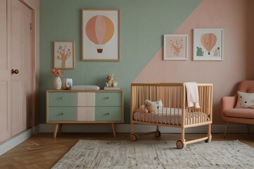 interior of a room with a bed