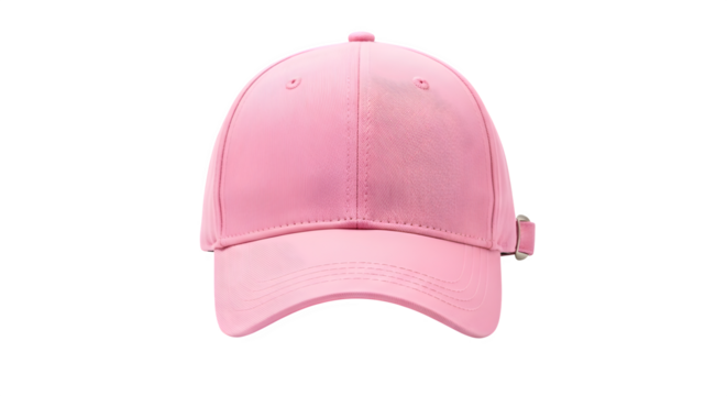 Stylish pink baseball cap on a clean for product display