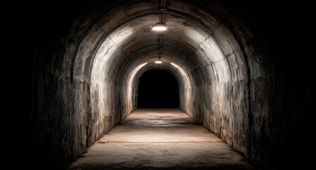 Fototapeta premium Dark, arched tunnel