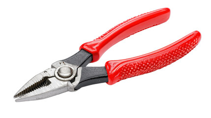 Obraz premium Pliers with textured non-slip handles background isolated on a Transparent background, PNG file.
