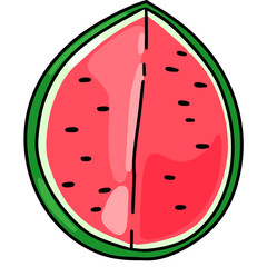 A half of fresh watermelon