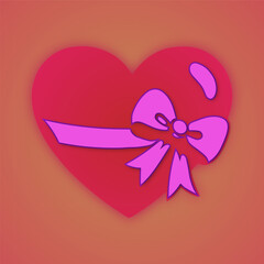 Beautiful love heart effect illustration featuring a lovely heart design in pink and red colors. Perfect for romantic themes, love icons, Valentine’s graphics, and decorative designs.
