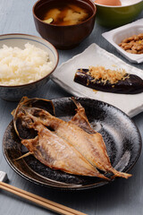 アジの干物　朝食イメージ