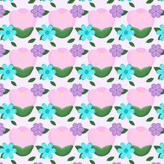 Sweet Blooming Heart Pattern