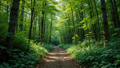 Obraz premium Footpath in the forest