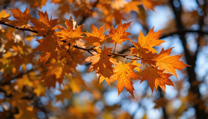 Autumn maple leaves