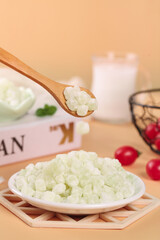 Traditional Chinese Winter Melon Candy Preserves - Handmade Szechuan Crystallized Confectionery on Wooden Spoon