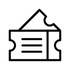 Ticket Icon. Cinema Ticket Illustration. Lottery Coupon.