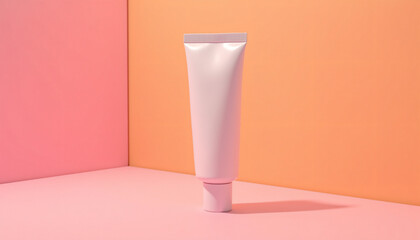 Minimalist Cosmetic Tube Product Shot.