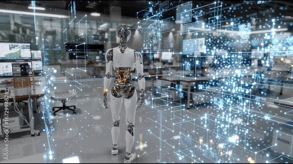 Poster agentic ai autonomous innovation. ai agent innovation. intelligent automation smart system. a futuri