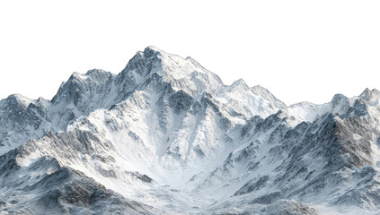 Obraz premium Snowy mountain range, peaks, icy