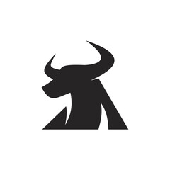 Fototapeta premium Abstract Bull Head Silhouette Vector Logo Design