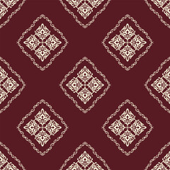 Elegant Seamless Damask Wallpaper – Vintage Ornamental Design