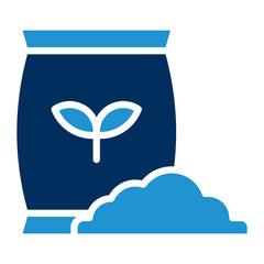Fertilizer Blue Color Icon