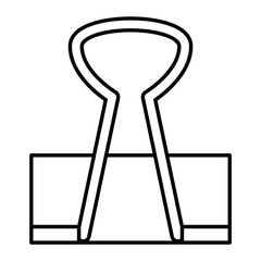 シンプルなダブルクリップのイラスト素材