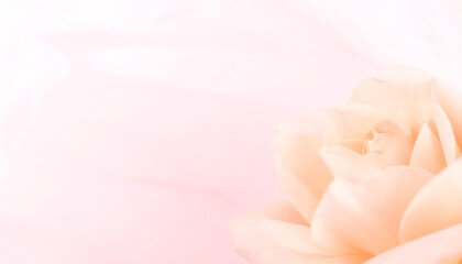 Soft Focus Peach Rose Petals Gentle Bloom Delicate Beauty.