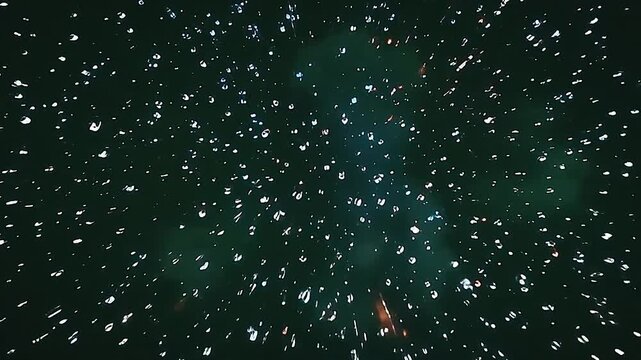Explode pixel glitch screen visuals cascade chaotically, pixel fragments bursting vividly over a bright green background, perfect for clean compositing.