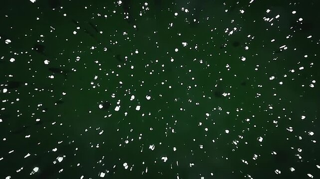 Explode pixel glitch screen visuals surge dynamically, pixel shards scattering clearly on a bright green background to facilitate clean compositing.