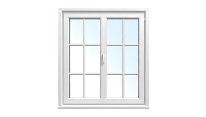 Modern White Casement Window with Multiple Panes and a Clean Design.