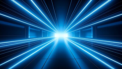 Futuristic glowing tunnel