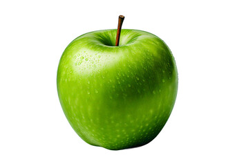 Green Apple with Measuring Tape - Healthy Diet, Weight Loss, Nutrition Concept isolated on transparent or white background
