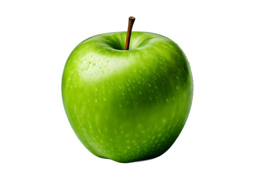 Green Apple with Measuring Tape - Healthy Diet, Weight Loss, Nutrition Concept isolated on transparent or white background