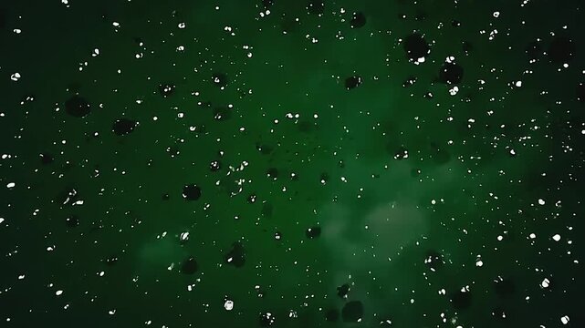 Explode pixel glitch screen distortions ripple smoothly, pixel pieces breaking apart vividly over a solid green background to facilitate advanced editing workflows.