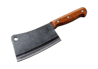 Meat cleaver knife isolated on transparent or white background