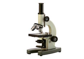 Microscope isolated on transparent or white background