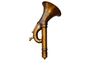 Vintage post horn symbol isolated on transparent or white background