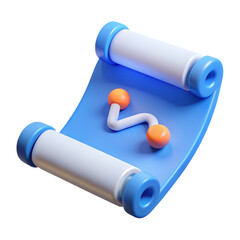 3D Icon of a strategy roadmap symbolizing long-term planning