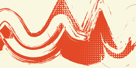 Grainy blue spiral brush stroke with spray texture. Hand drawn distress damaged edge vintage banner with spiral grunge texture with brush