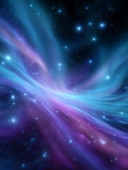 Cosmic nebula with glowing stars background