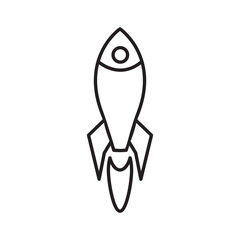 Rocket vector logo set collection simple linear illustration for web and app..eps