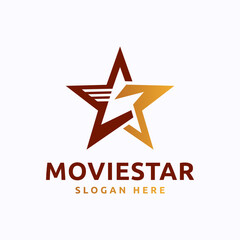 Star Logo Vector. Up arrow icon. Simple star design template.
