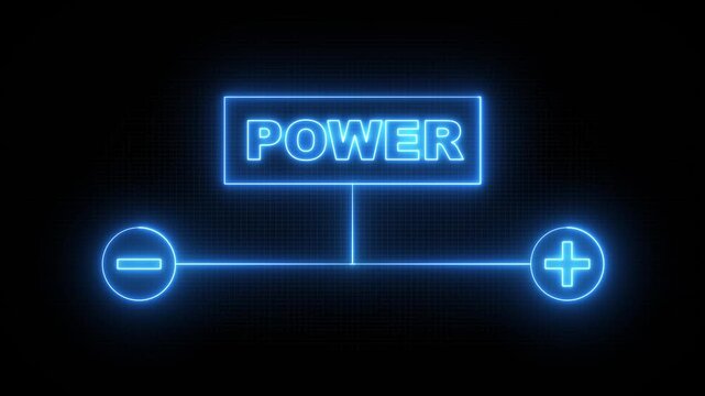 Animated neon power download icon progress for increasing value added to business product and service. Growth value increase value, value added. business growth concept.