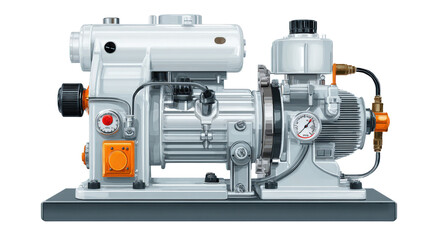 Fototapeta premium Pumping machine with adjustable speed control background isolated on a Transparent background, PNG file.