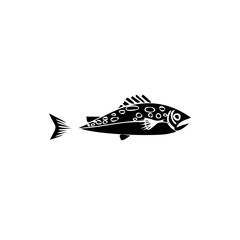 vector silhouette a fish.eps