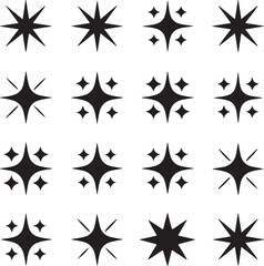 black and white stars