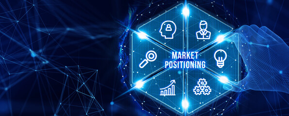 Business. Technology. Internet. Marketing. Market positioning. 3d illustration
