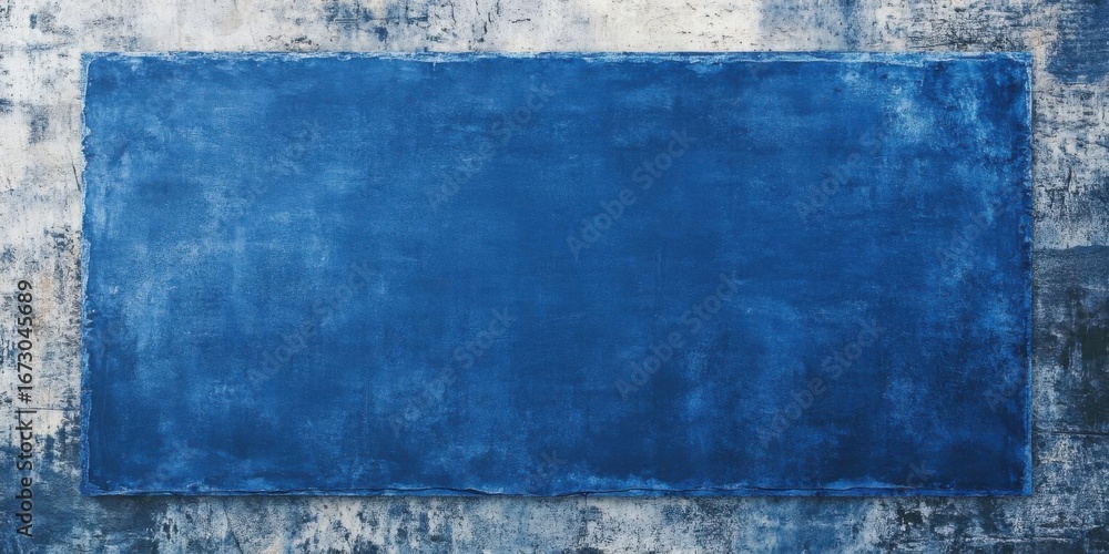 Poster create abstract blue canvas backdrop with grunge texture for interior design