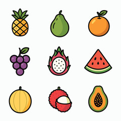 Fruit Icon Vector Illustration