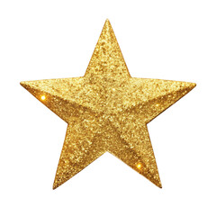 Obraz premium Golden star glitter icon on black background