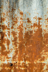 Grunge background pattern and texture of rusty tin roof. For graphic design, 3D rendering or banner background