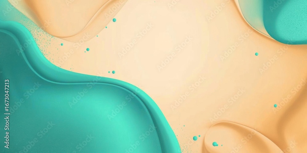 Poster abstract fluid design creates a dynamic aesthetic with serene colors