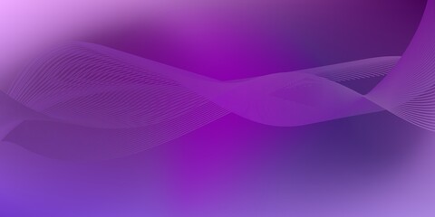 Abstract flowing purple lines on a smooth gradient